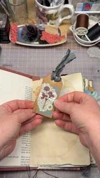 Hidden paperclip looks like a mini bookmark! #hiddenpaperclips #junkjournal #papercrafting #ephemera