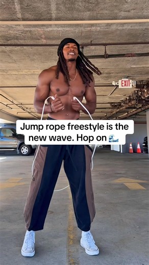 All you need is a rope and some good music 🙌🏾 Get my rope in my TikTok shop! #jumprope #fitness #dance #skipping #athlete