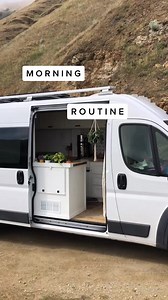 Our morning routine in the van! #vanlife #morningroutine #tinyhome #howitworks | Daily Van Life