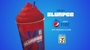 Pepsi, Slurpee and Cinnamon come together to take the summer by storm! #PepsiFireSlurpee starts cold and finishes hot. Only at 7-Eleven for a limited time. | Slurpee