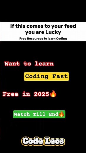 How to Learn Coding Fast in 2025? Learn Coding for Beginners [Free] 🔥 #shorts #coding #programming