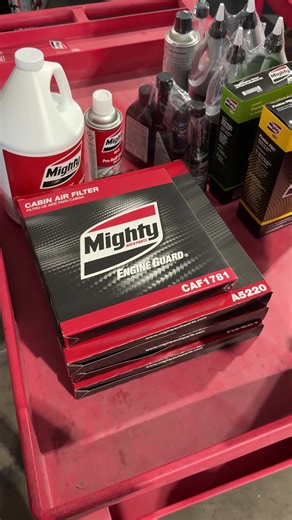 Stay properly stocked on all your auto parts! 🧰 When you need filters, fluids, hardware, and more Mighty's got your back. | Mighty Auto Parts