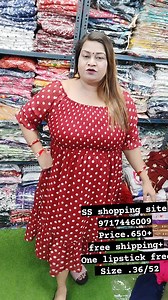 1.8K views · 60 reactions | Super duper sale + offer Unlimited plus size collection Long one piece dress Georgette stuff Size ...36/52 Price 650+ free shipping+one lipstick free SS shopping site 9717446009 | SS Shopping Site | Facebook