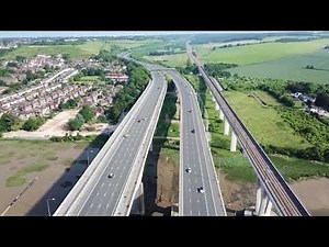 River Medway Bridge Kent - Drone Video (HD)