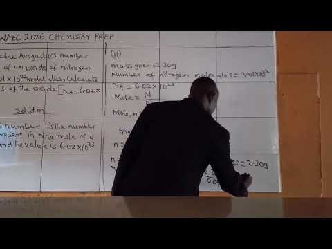 MOLE CONCEPT WAEC GCE 2026;CALCULATIONS,FORMULAS AND TRICKS BY SIR JOE CHEMISTRY CLASS TV