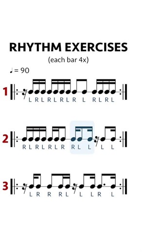 Rhythm exercises for musicians #rhythms #musiclesson #drumlesson 🎵🥁