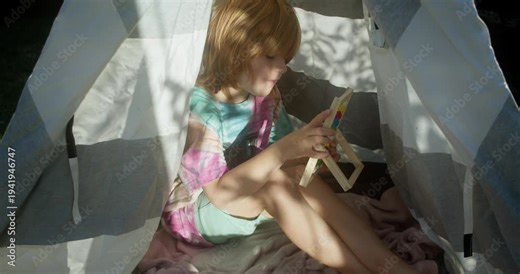 7-Year-Old Child Learning Math with Colorful Wooden Abacus – Home Education | 4K Video