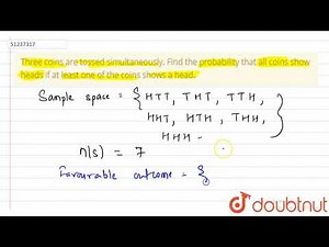 Three coins are tossed simultaneously. Find the probability that all coins show heads if at least