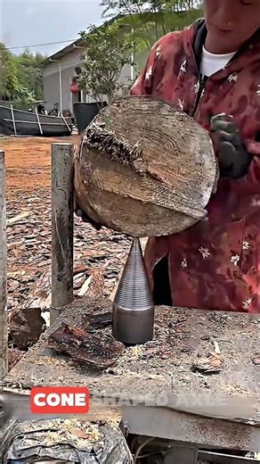 Genius Solution for Splitting Timber