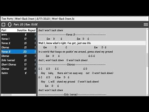 I Won't Back Down - Backing Track for Guitar & Vocals (Live Looper app w/ BIAB sound)