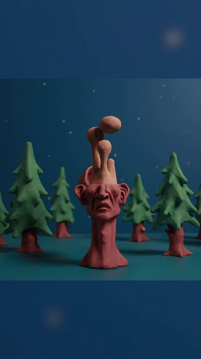 bubbly brain bubbly life lets go #stopmotion #claymation #asmr