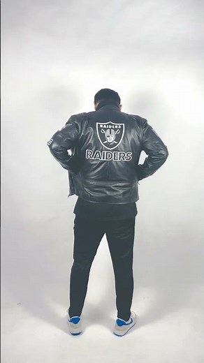 Las Vegas Raiders Leather Jacket | Premium NFL Fan Gear by Leather Jacket Black