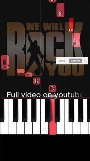 Queen - We Will Rock You | EASY Piano Tutorial #piano #pianotutorial #pianocover #queen