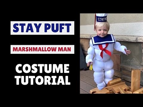 Stay Puft Marshmallow Man DIY Costume Tutorial - Ghostbusters - Easy No Sew Costume
