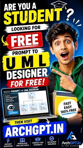 Free AI UML Diagram Generator for Students | ArchGPT.in #shorts