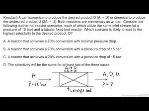 Selectivity for Parallel Reactions in Fixed Bed Reactor (Interactive)