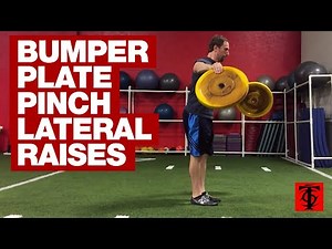 Bumper Plate Pinch Lateral Raises