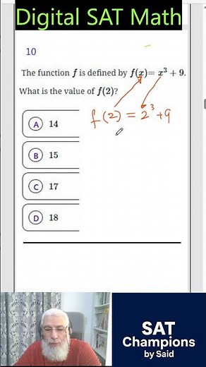 #shorts Solving Digital SAT Math test problems 0158 #mathtutor