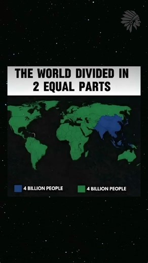 The world🌍 divided in 2 equal parts #map #history#ethnic #geopolitics#geography#world #europe#ethnic