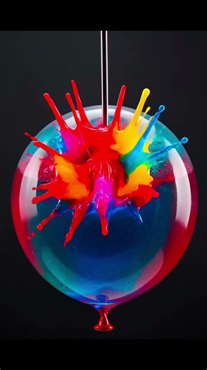 Deep Color Balloon Explosion in Slow Motion 💥