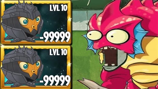 PvZ 2 挑战 - 每个豌豆射手和所有植物最高级别 对抗4只拥有40000 HP的深海巨人僵尸