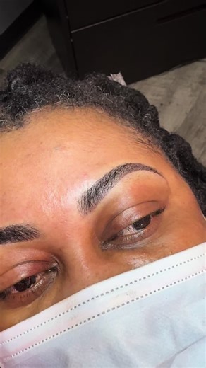 These brows are permanent. This is the initial session for a very natural powder brow. The goal: natural fullness and more shape. She likes her arches high and agreeable they fit her face. There is a 7-10 day healing/scabbing phase. And a 10 to 12 week retouch is highly recommended for best results. I’m accepting clients for all brow services. Permanent services require consultation❤️ Just go to my bio and CLICK THE LINK. Located in Dover Delaware! #browsbyjovanna #delawarebrowartist #fyp #powde