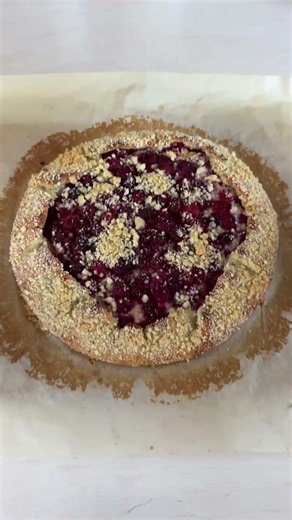 Cottage cheese galette with raspberries #recipe