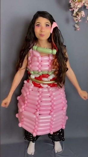 Demon slayer balloon cosplay #nezuko #demonslayer #nezukocosplay #demonslayercosplay