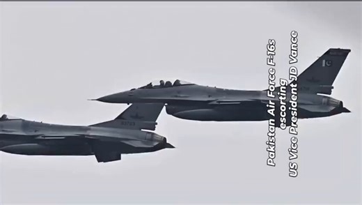 Falcons escorting U.S. Vice President JD Vance 🇺🇸 🦅 🇵🇰Credits: Awais Lali