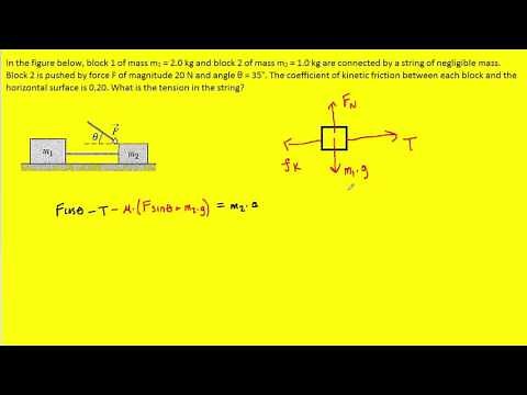 In the figure below block 1 of mass m1