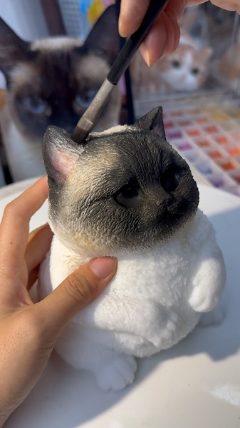 Crafting cute kitties with my own hands.🙌 #handmade #art #fyp #diy #cute