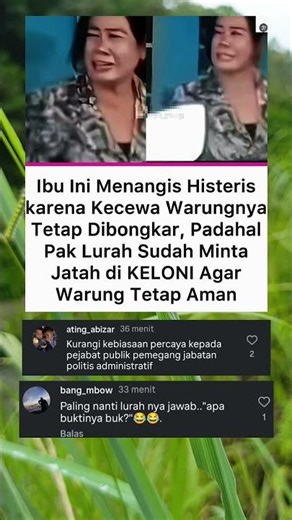 ​Lurah Bejat! Sudah "Keloni" Pemilik Warung, Lapaknya Tetap Digusur 😡 #shortvideo