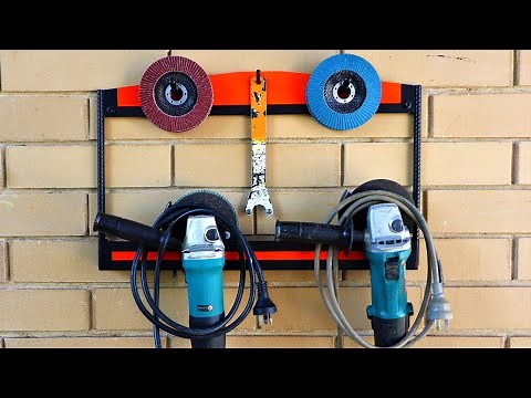 I Make an Angle Grinder Rack with Flap Disc Storage - Welding Project