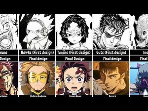 Early Concept Art of Anime Characters