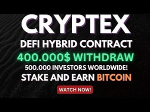CRYPTEX | Tutorial and 400.000$ WITHDRAWAL | Bitcoin Staking platform | Long term investment