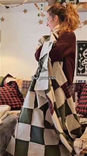 I can't believe my 4th quilt is finished 😍🌲🤍