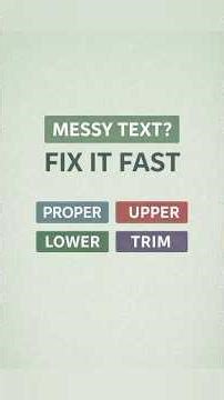 Your Excel Text Is Wrong 😵‍💫 Fix It in Seconds!#Excel #ExcelTips #ExcelFormulas