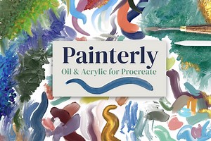 Painterly Brushes for Procreate, a Brush Add-On by AJ Brushes