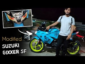 Modified 😍 Suzuki Gixxer SF 155 2022 Model 🖤 Full Sticker Modification of Suzuki Gixxer Motorcycle