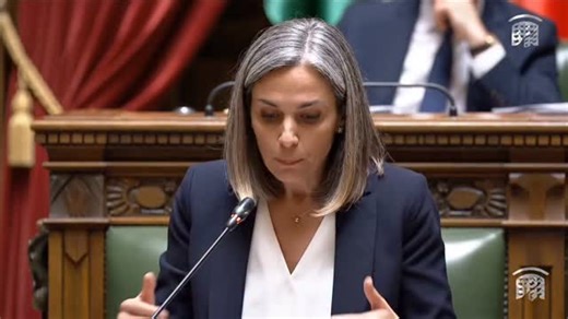 André Pinotes Batista on Instagram: "🎭 Uma intervenção marcante de uma “Deputada” que vai dar que falar. ✋️ Há, contudo, um porém: de verdadeiro, este vídeo nada tem. 💭 O ver e o ouvir, que durante milénios foram o primeiro reduto de segurança da espécie humana, deixaram de ser suficientes. Resta-nos a educação para a literacia digital, o espírito crítico e a desconfiança metódica de quem nos convoca à emoção forte antes do pensamento. 🧠 Este vídeo foi criado a título estritamente pedagógico.