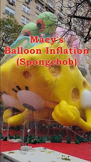 Macy's Thanksgiving Day Parade Balloon Inflation Event 2025 (Spongebob) #macys