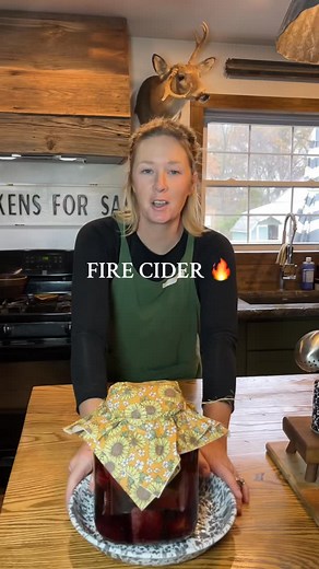 They didn’t name it Fire Cider 🔥 for nothing! Bottoms up! . . . #firecider #firecidertonic | Reid Homestead