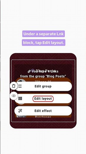 How to add different Lnk layouts to your Lnk.Bio page || Linkinbio