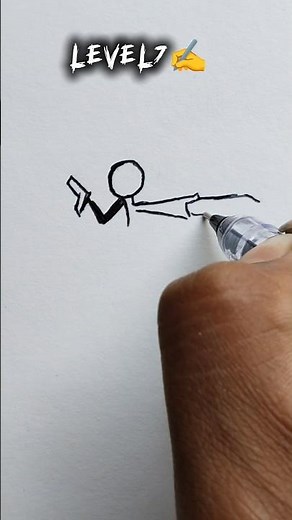Stickman in Different Levels 🧍‍♂️ Level 1 vs Level 100 Drawing ✏️