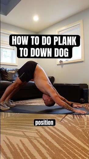 How to do plank to down dog #plank #downdog #homeworkout #yoga #homeworkoutshw