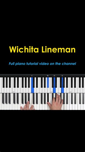 🎹 New piano accompaniment tutorial up on the channel! “Wichita Lineman” by Glen Campbell✨ #pianotutorial #glencampbell #WichitaLineman #pianowithnate #pianocover