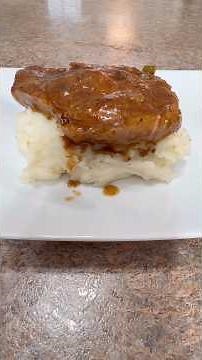 The Best Smothered Pork Chops! #cooking #comfortfood #slowcooker #porkchops #recipe