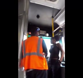 B*tch Get Off My Bus: Driver Uppercuts The Sh*t Outta 25-Year-Old Girl In Cleveland!