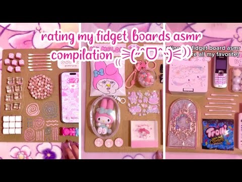 🎀rating my fidget boards asmr compilation🎀 ASMR | sanriolve
