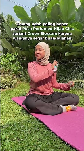 Starter pack: yoga mat + Posh Perfumed Hijab Chic#ExploreMaksimal #PerfumedSpray #Posh